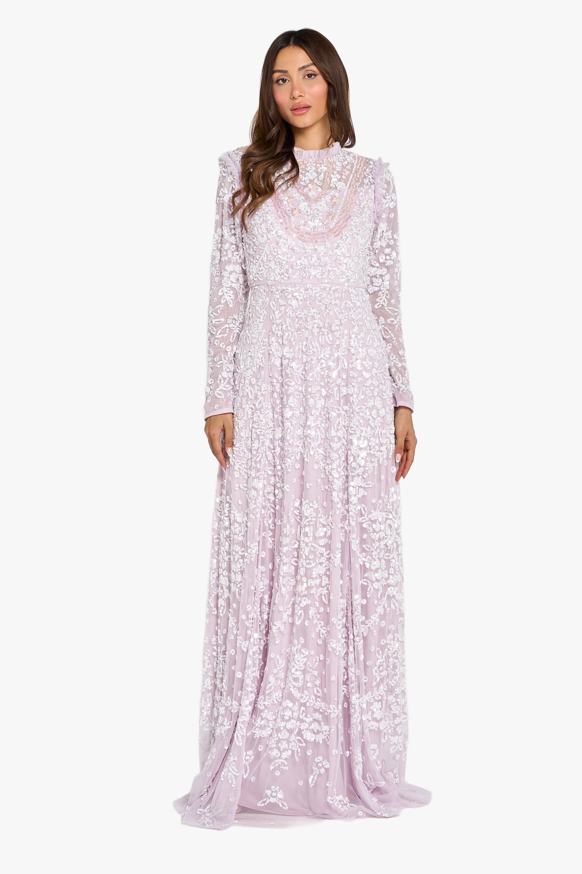 Louzan Party Dress With Sequin Handwork