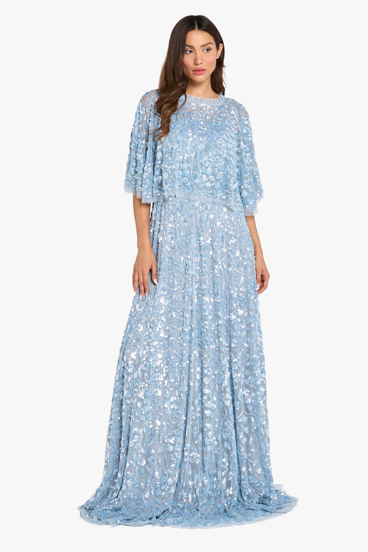 Louzan Party Dress With Sequin Handwork