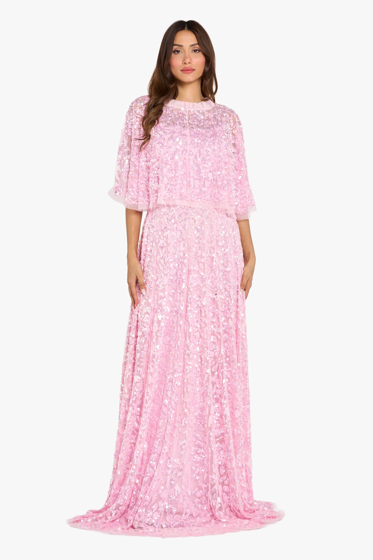 Louzan Party Dress With Sequin Handwork