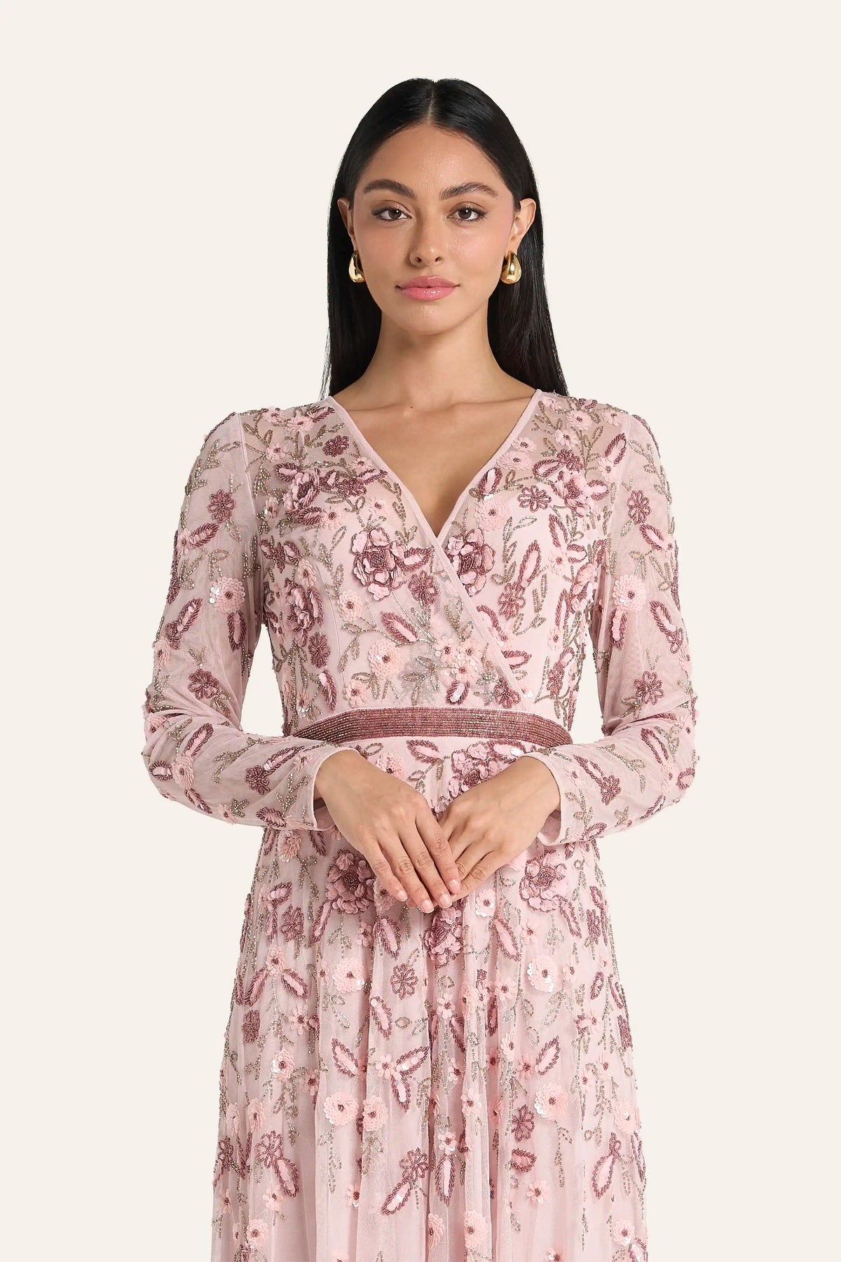 Louzan Sequin Partydress For Occasions  - Blush Pink