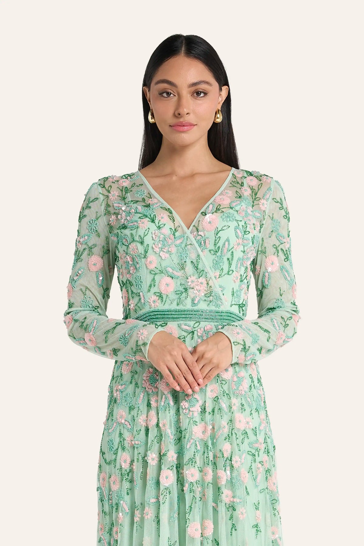 Louzan Sequin Partydress For Occasions  - Turquoise