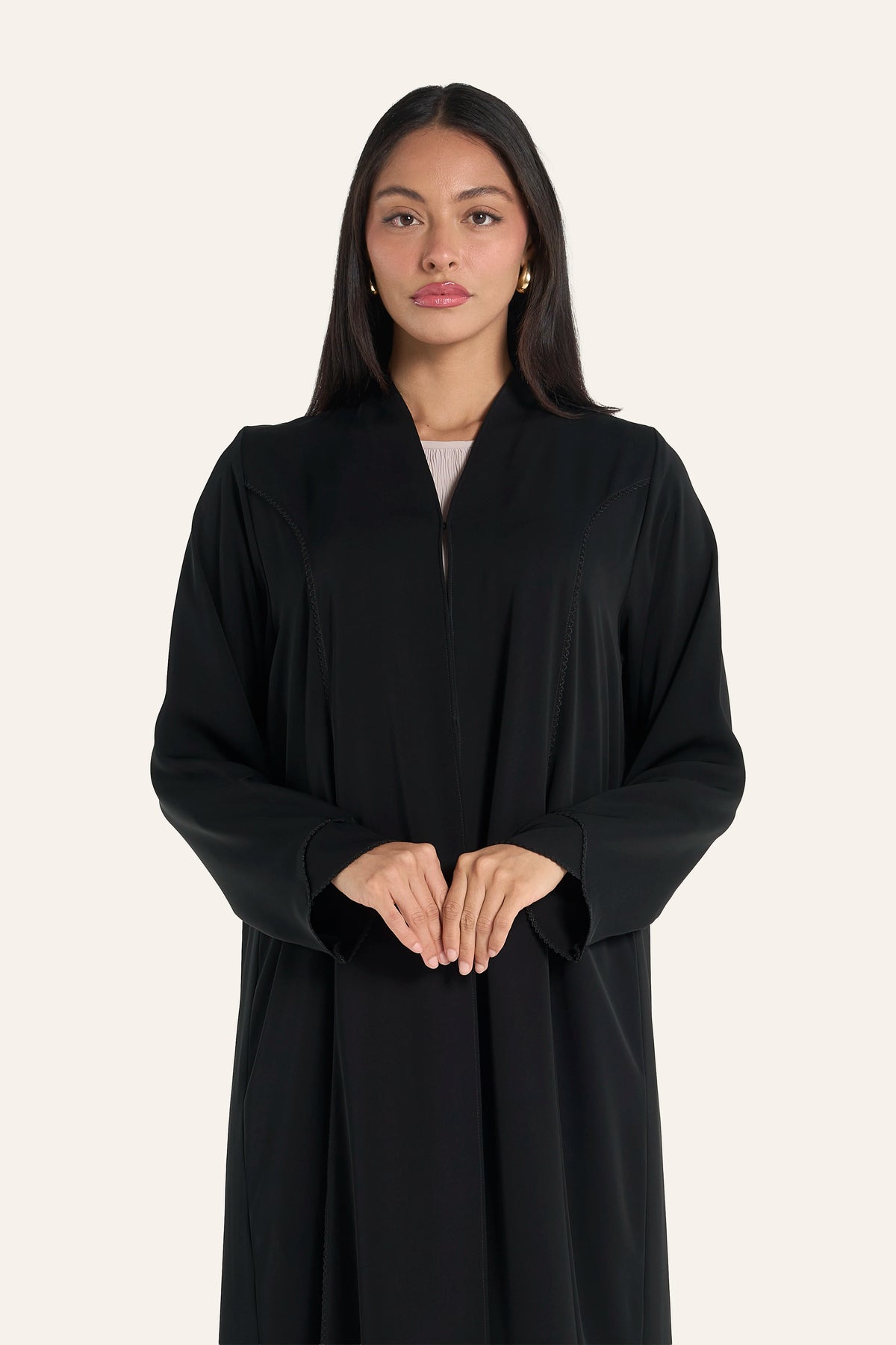 Louzan Black Abaya In Nida