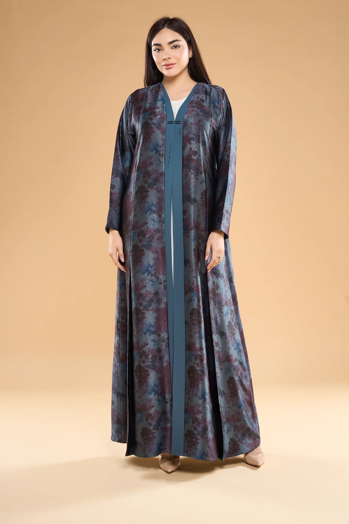 Ousha Signature Satin Floral Abaya