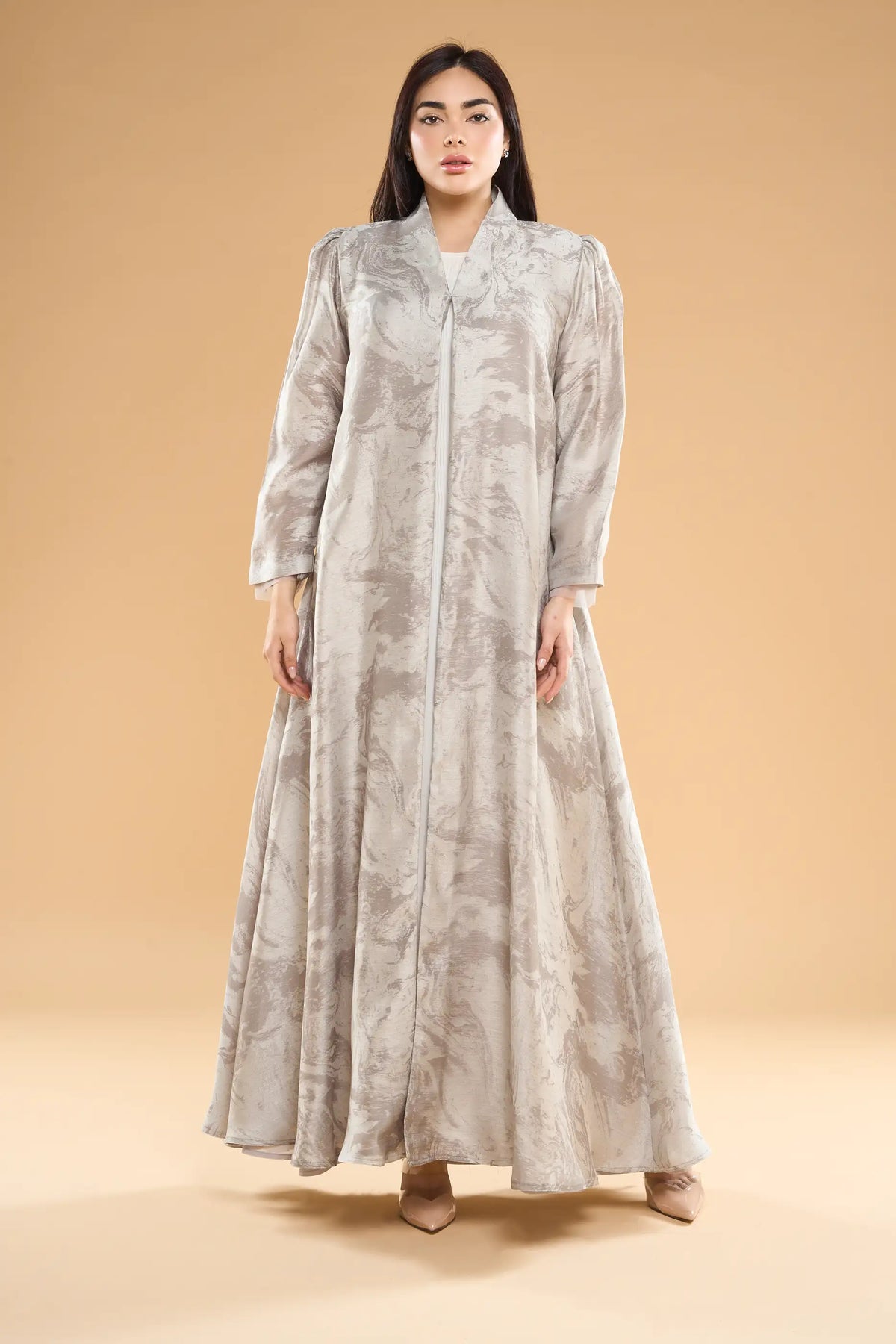 Ousha Abstract Printed Abaya - Multicolor