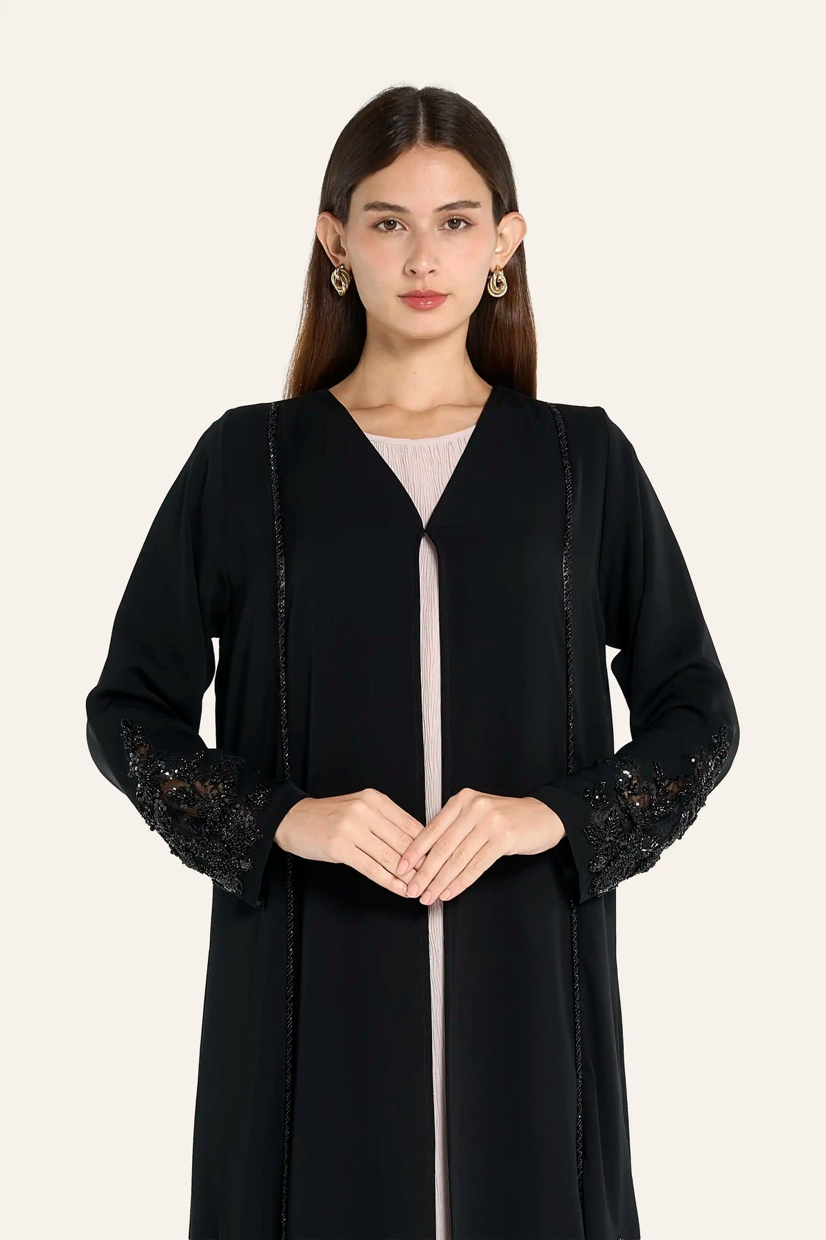 Ousha Nida Abaya with Princess Lace Inserts